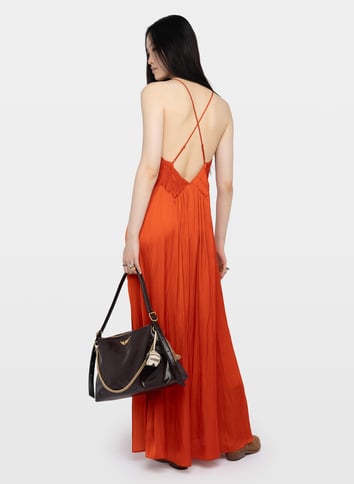 Robe longue col V à bretelles ZADIG&VOLTAIRE Orange